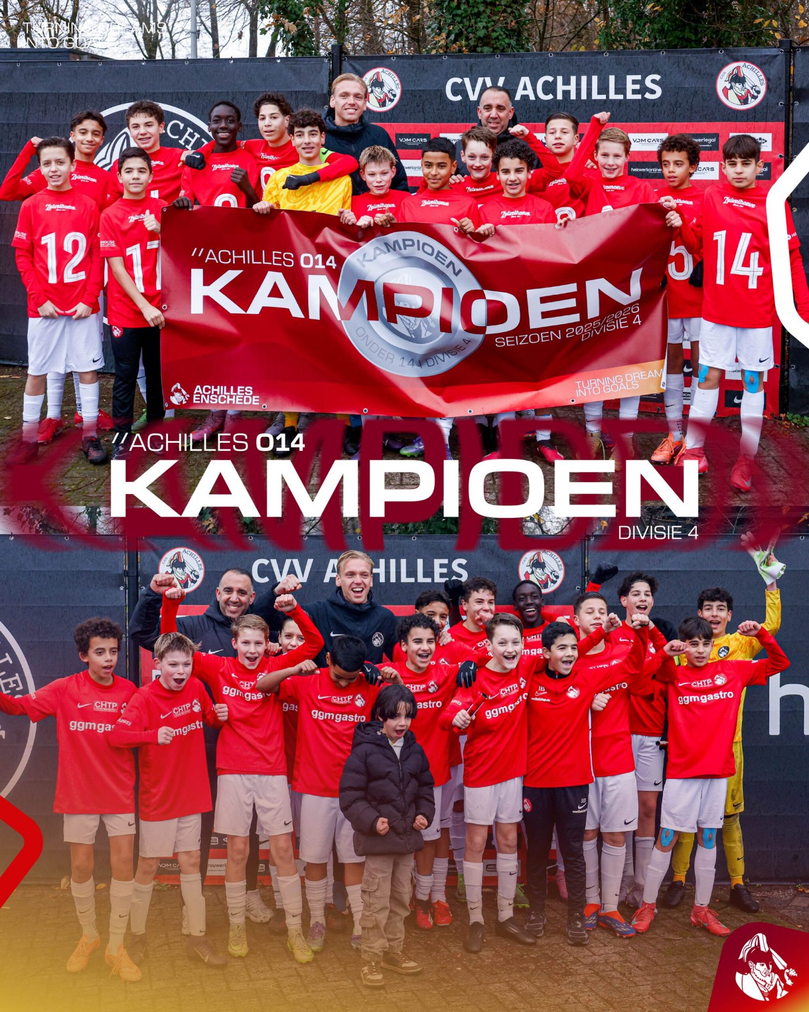 Achilles O14 kampioen in Divisie 4