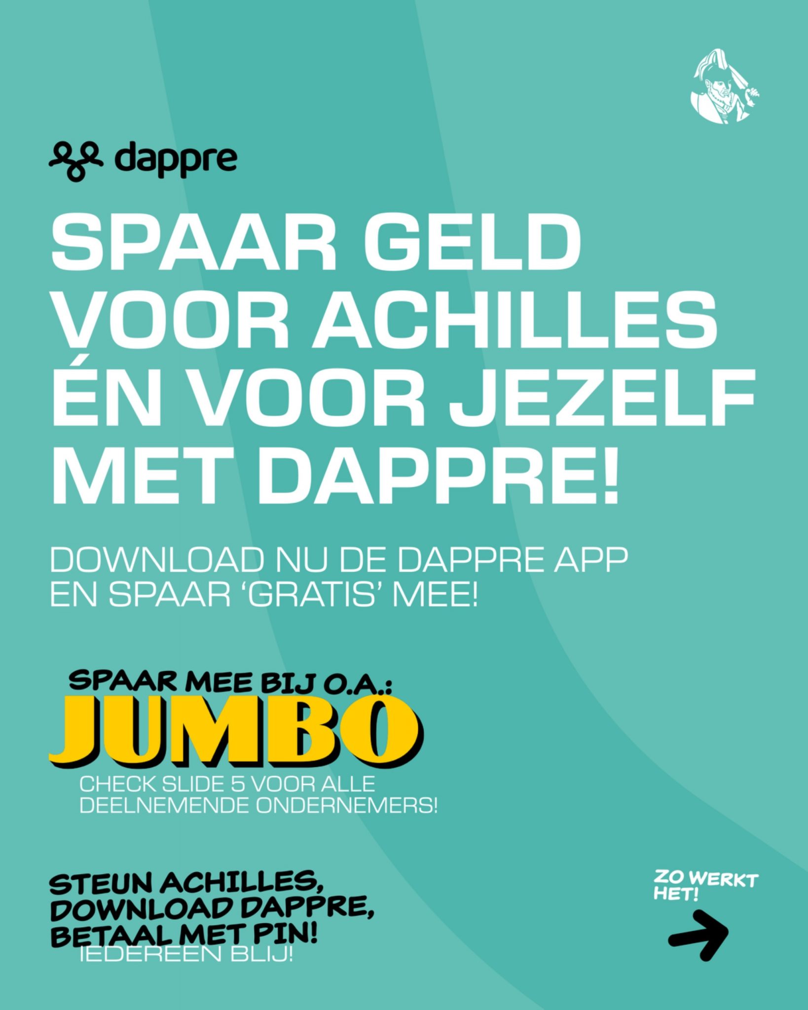 Download Dappre, koop lokaal en steun Achilles!