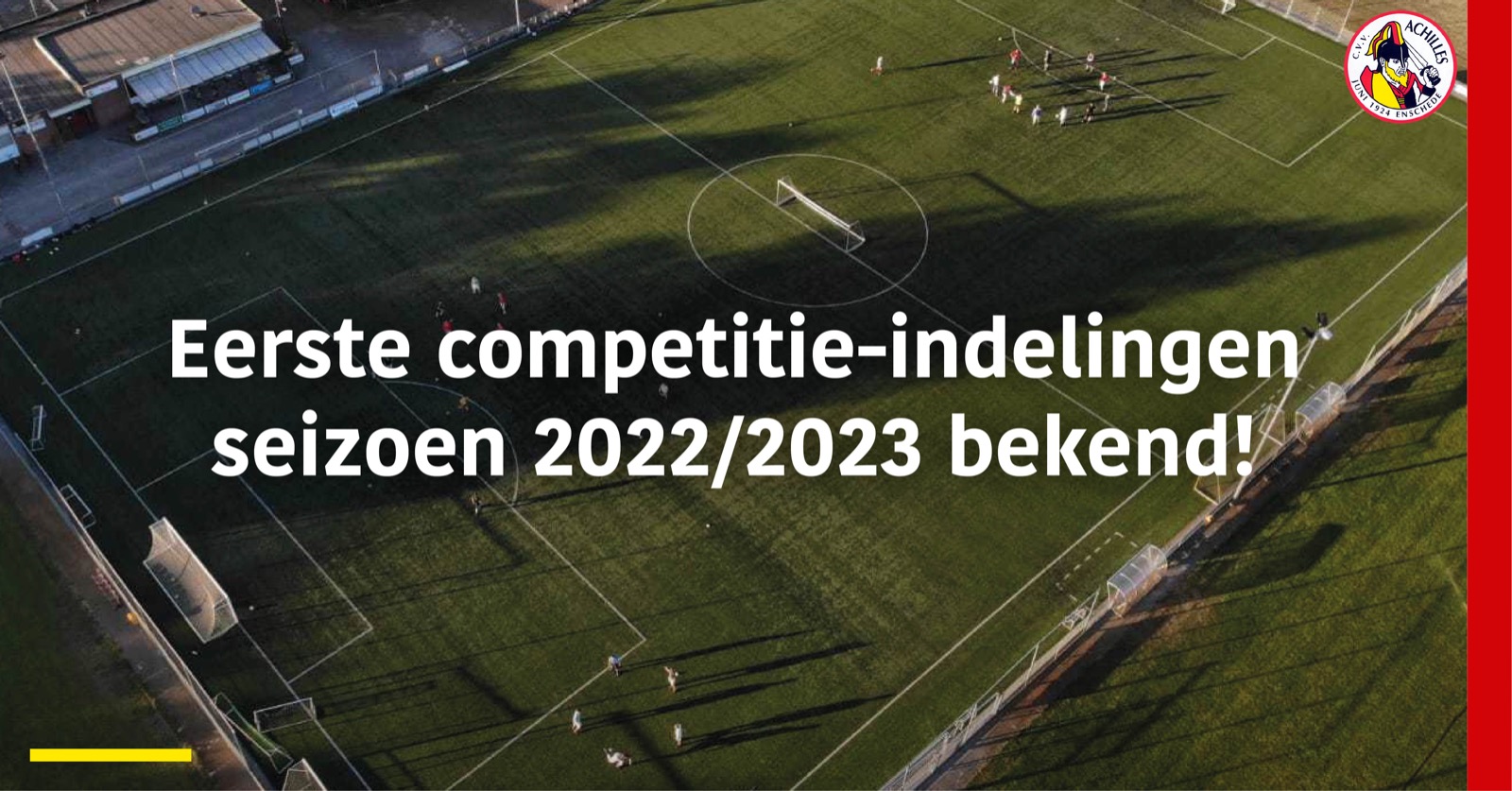 Eerste competitie-indelingen seizoen 2022/2023 bekend!